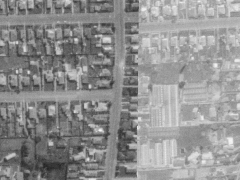 66 Birdwood Avenue from the air, 1975-1979