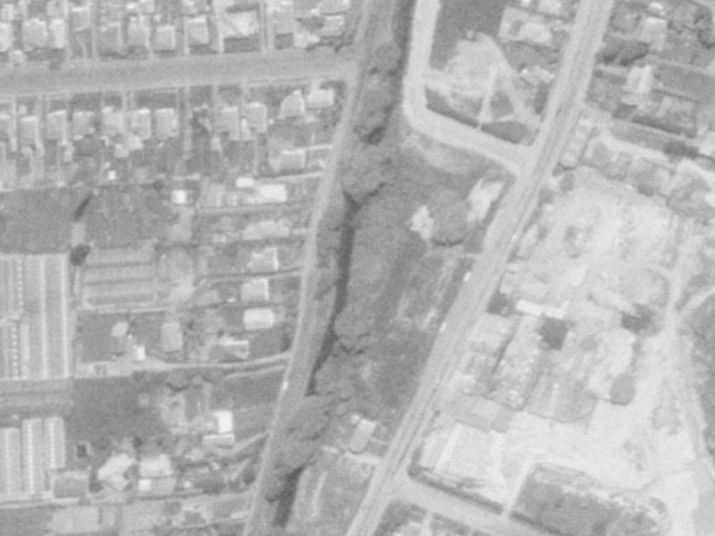 85 Eastern Terrace from the air, 1975-1979