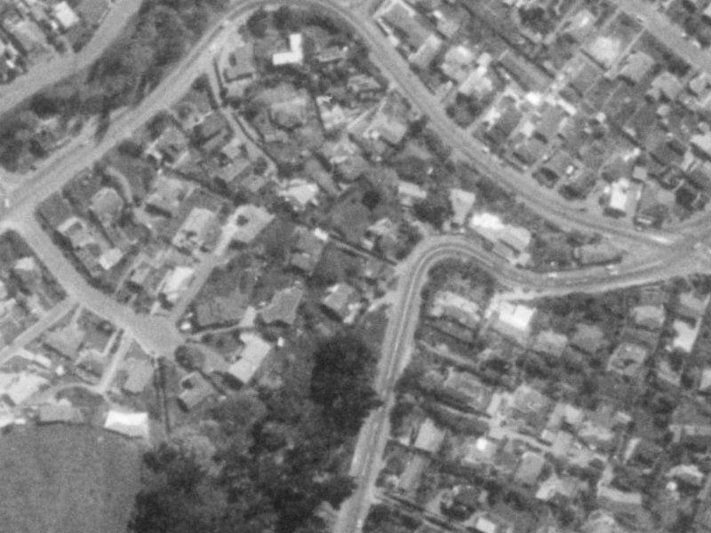 14A Dyers Pass Road from the air, 1975-1979