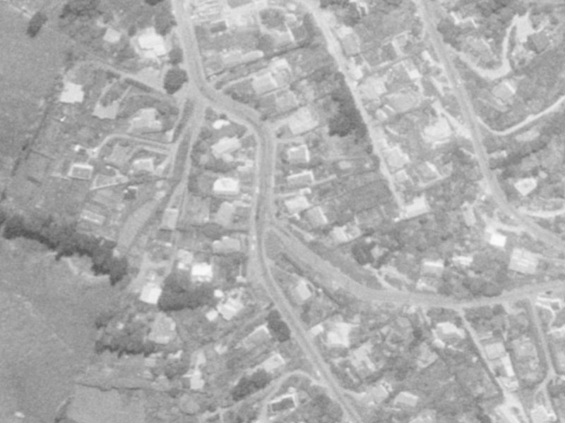 45 Huntsbury Avenue from the air, 1975-1979