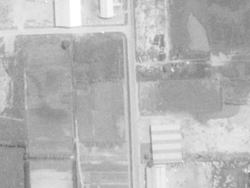 27-29 Chapmans Road from the air, 1975-1979