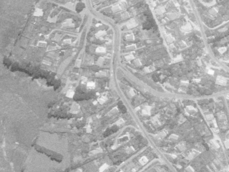 54 Huntsbury Avenue from the air, 1975-1979