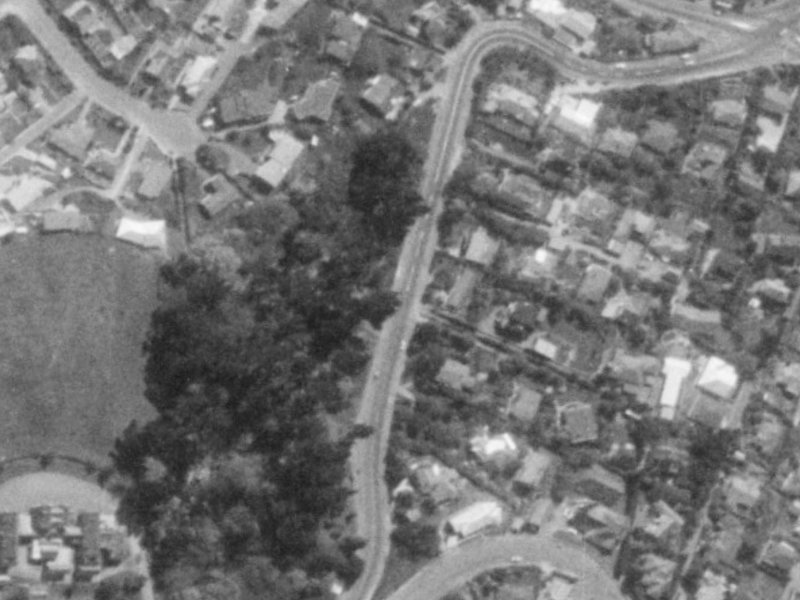 21A Dyers Pass Road from the air, 1975-1979