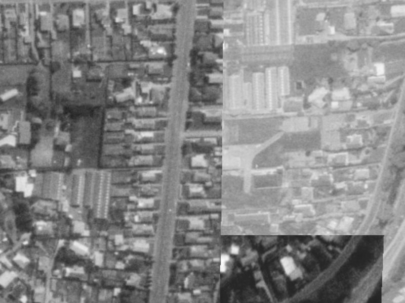 38 Birdwood Avenue from the air, 1975-1979