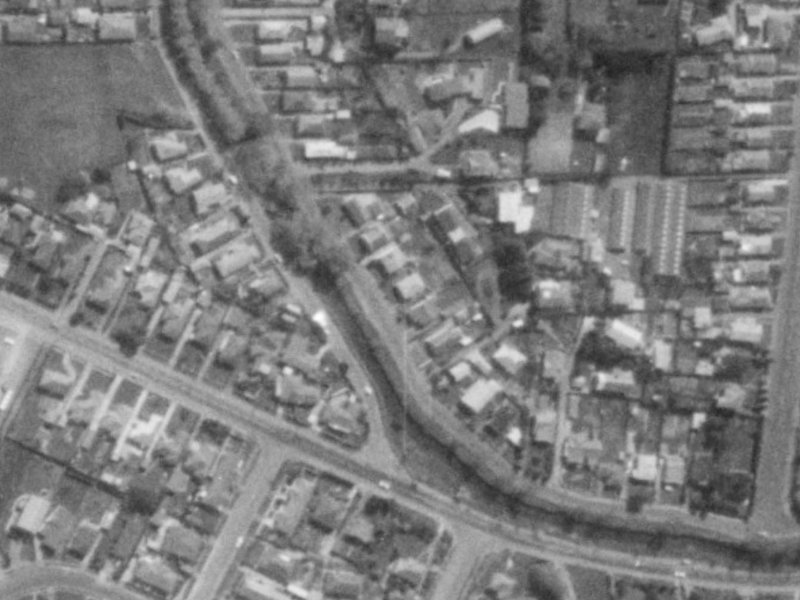 215 Waimea Terrace from the air, 1975-1979