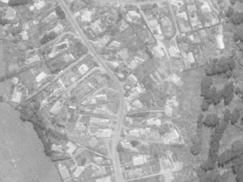 87 Huntsbury Avenue from the air, 1975-1979