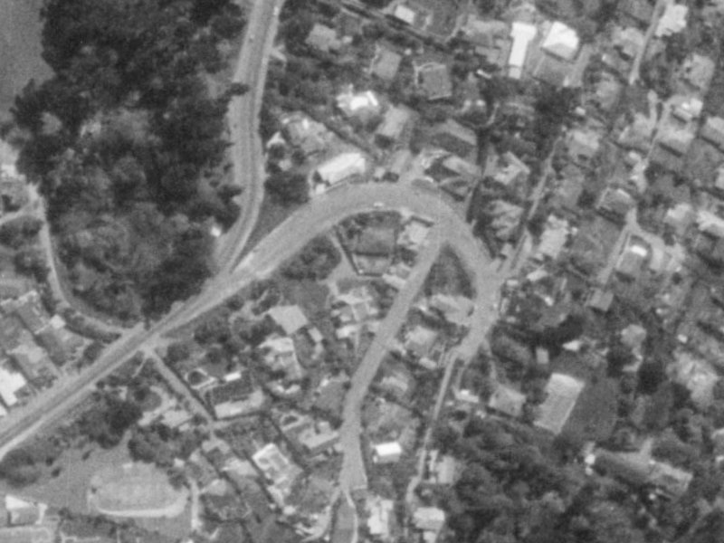 Sulby Road from the air, 1975-1979