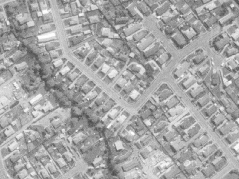 8 Palmside Street from the air, 1975-1979