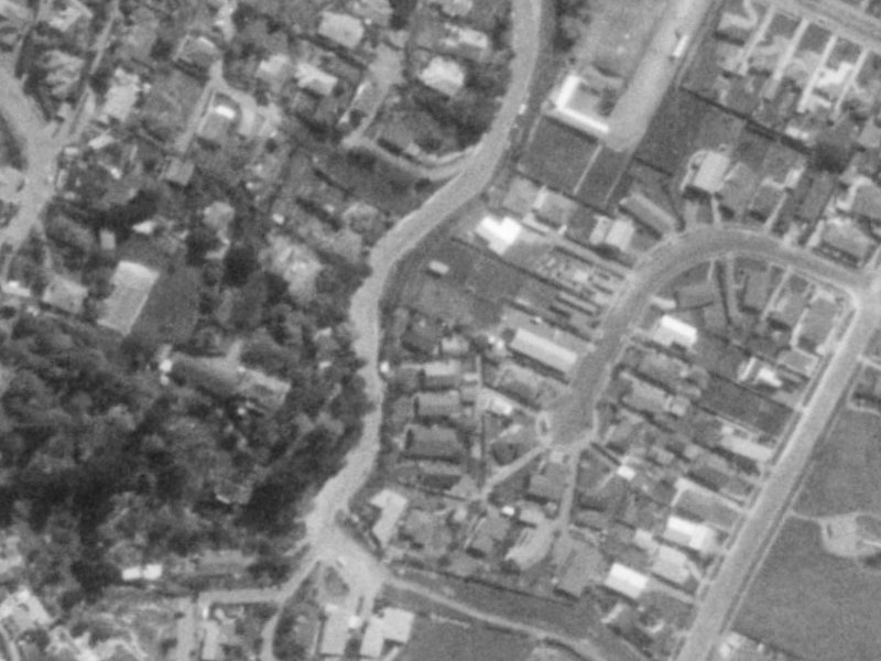 Rossmore Terrace from the air, 1975-1979