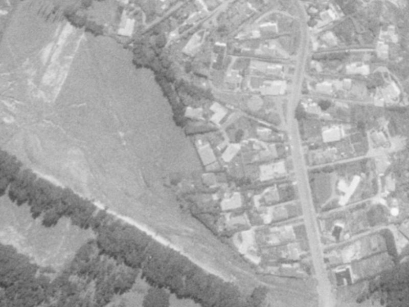 104 Huntsbury Avenue from the air, 1975-1979