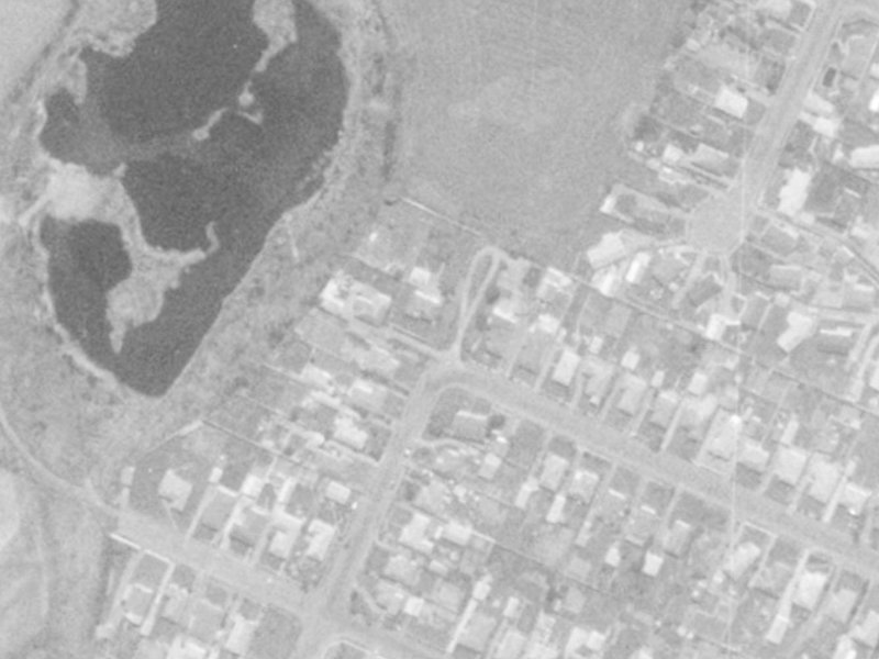 80 Lancewood Drive from the air, 1975-1979