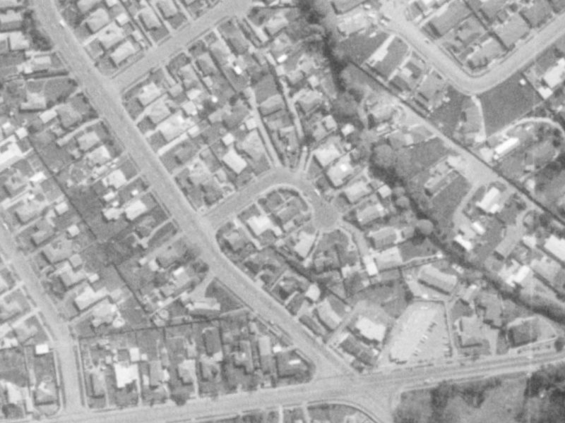 Greta Place from the air, 1975-1979