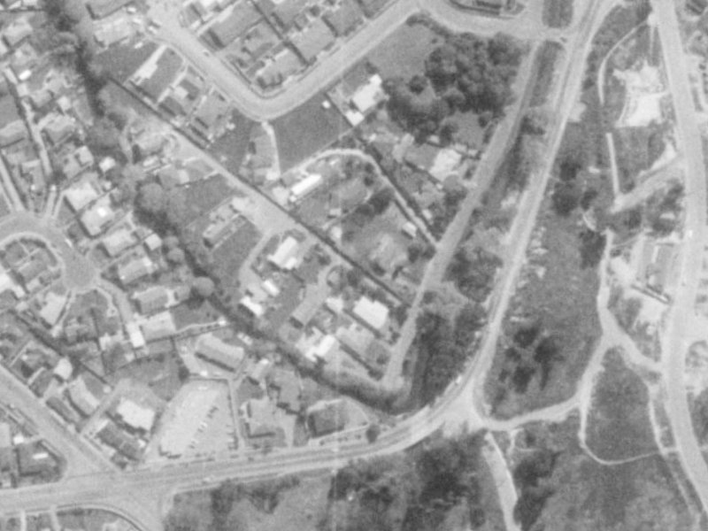 1 Ashbrook Lane from the air, 1975-1979