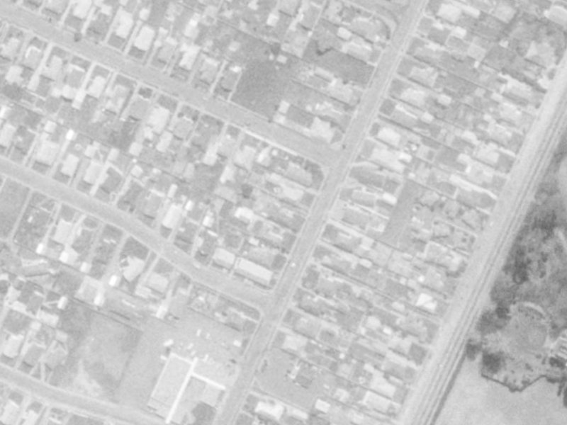 47 Ensign Street from the air, 1975-1979