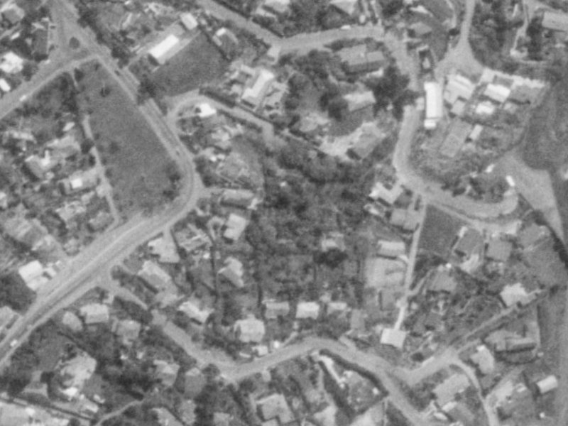 59D Dyers Pass Road from the air, 1975-1979