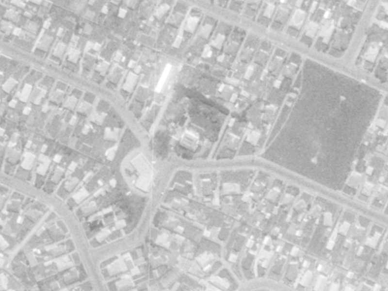 48 Nottingham Avenue from the air, 1975-1979