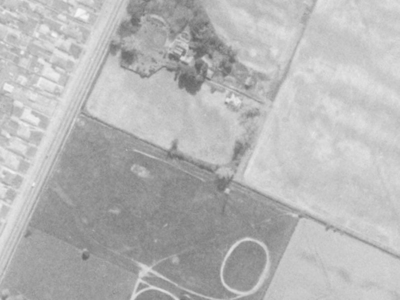 25R Old Red Barn Road from the air, 1975-1979
