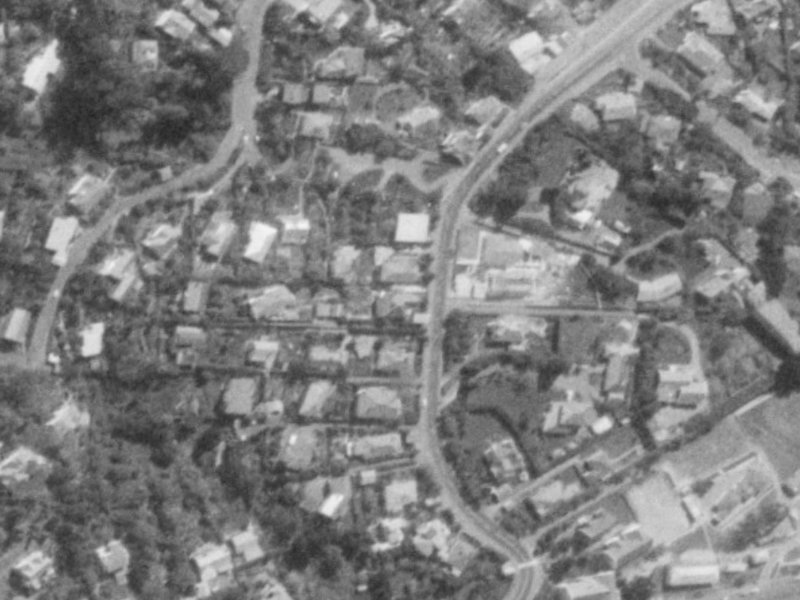 79D Dyers Pass Road from the air, 1975-1979