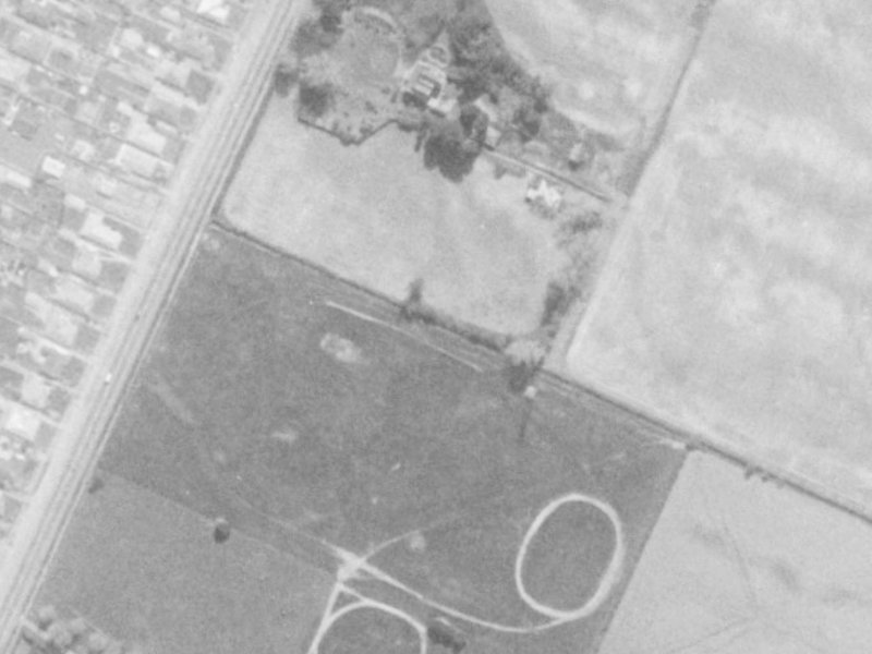40R Old Red Barn Road from the air, 1975-1979