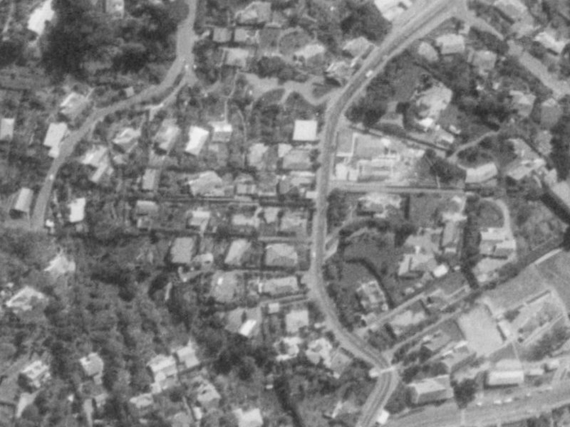 80 Dyers Pass Road from the air, 1975-1979