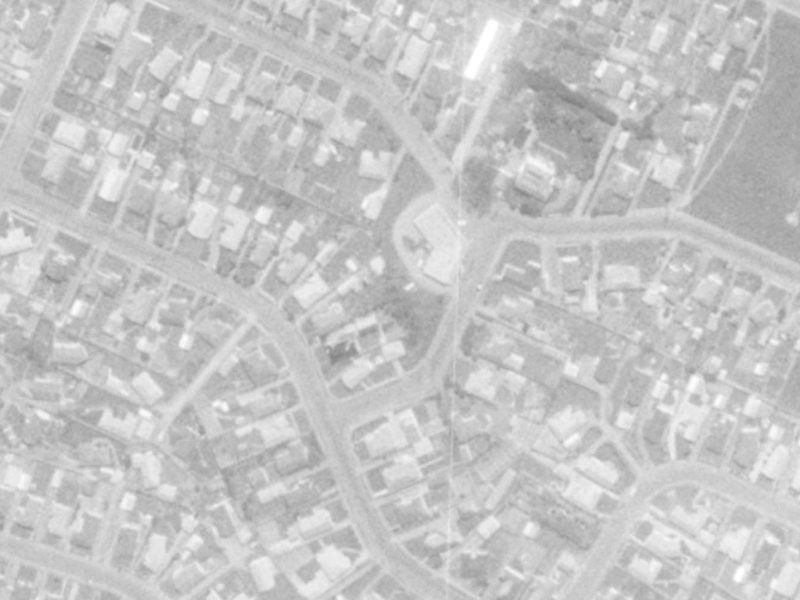 14 Gore Street from the air, 1975-1979