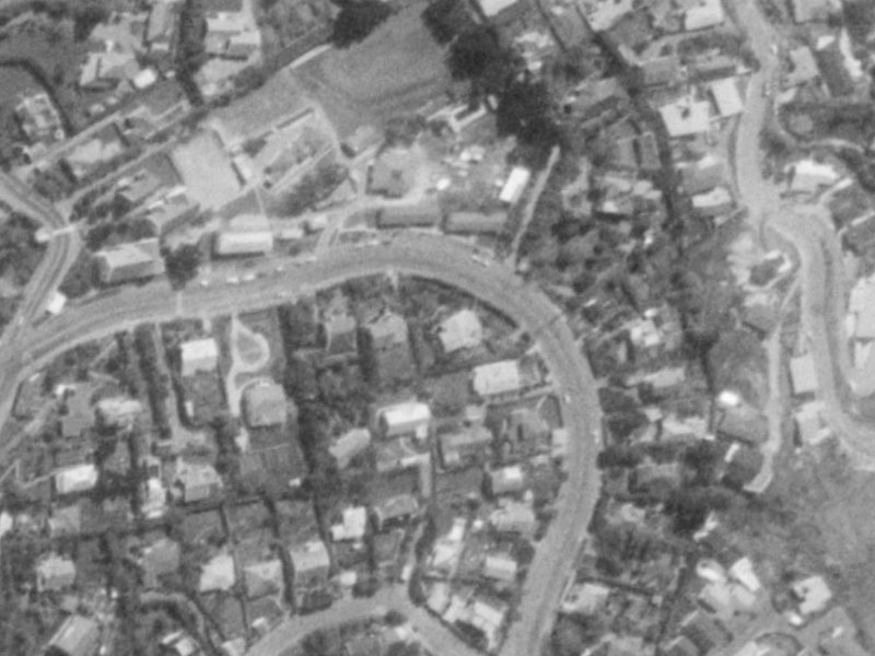 143 Hackthorne Road from the air, 1975-1979