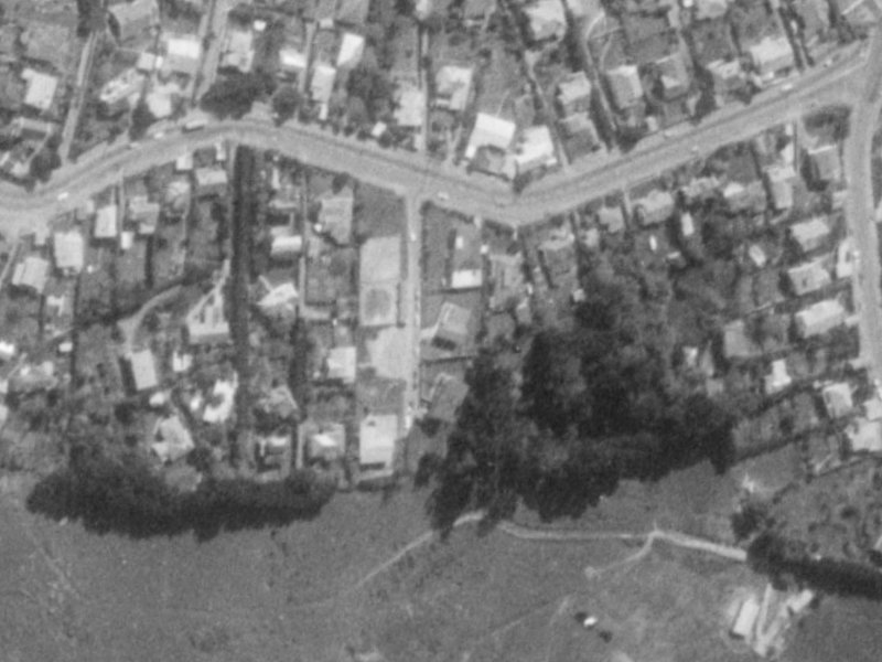 108A Hackthorne Road from the air, 1975-1979
