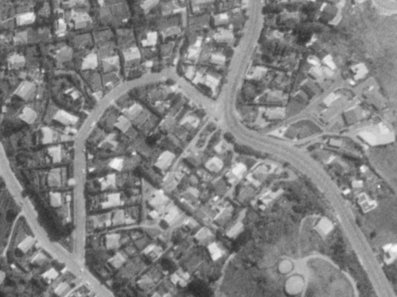 160 Hackthorne Road from the air, 1975-1979