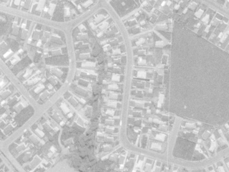 109 Wales Street from the air, 1975-1979