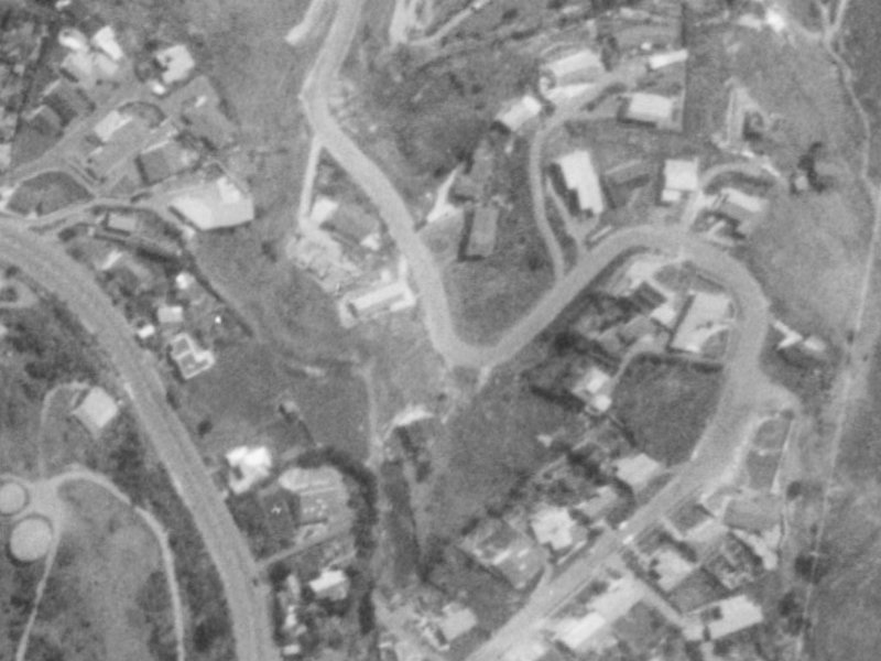 123 Kidson Terrace from the air, 1975-1979