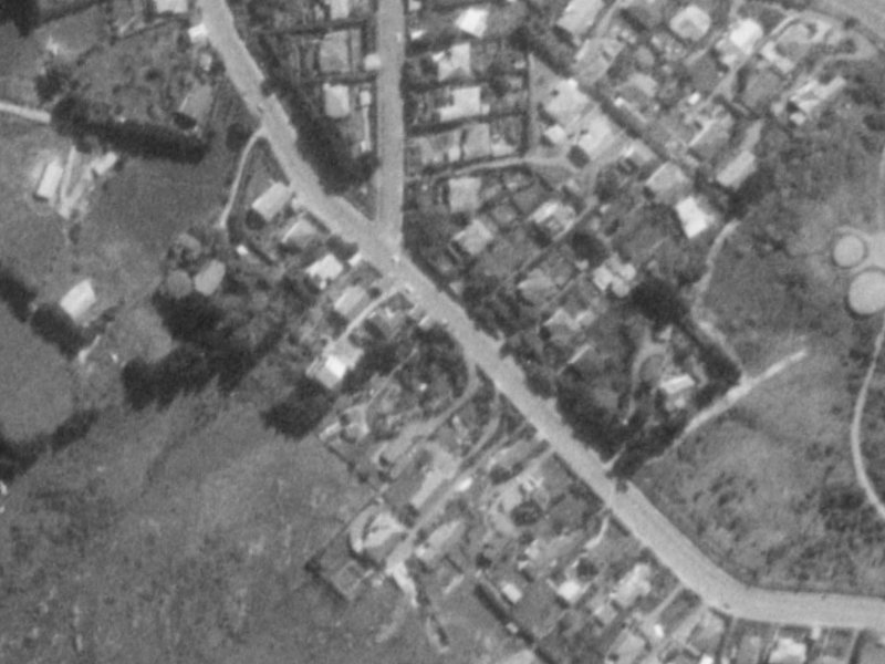 126 Dyers Pass Road from the air, 1975-1979