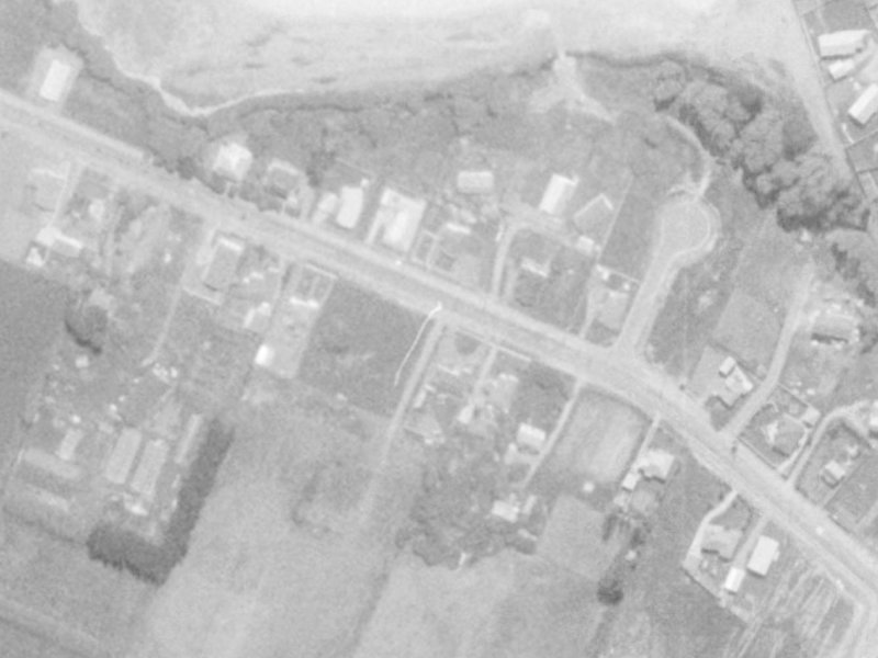 52 Country Palms Drive from the air, 1975-1979