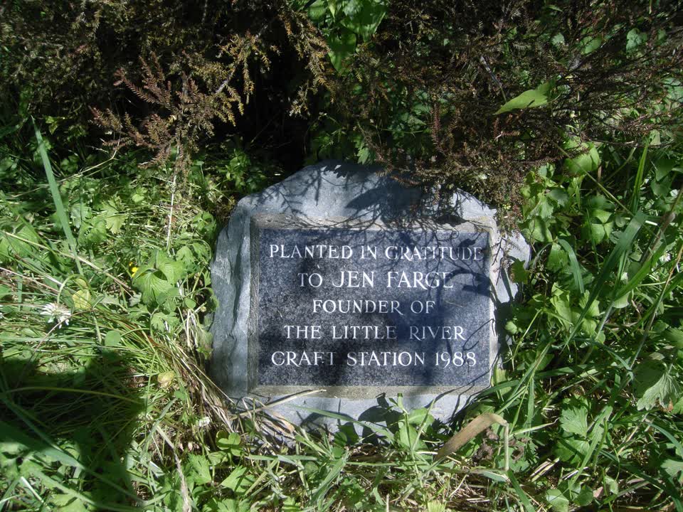 the register’s photograph of the plaque at Heritage Park Little River