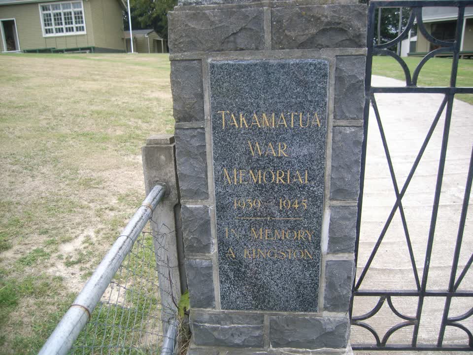 the register’s photograph of the plaque at Takamatua Reserve