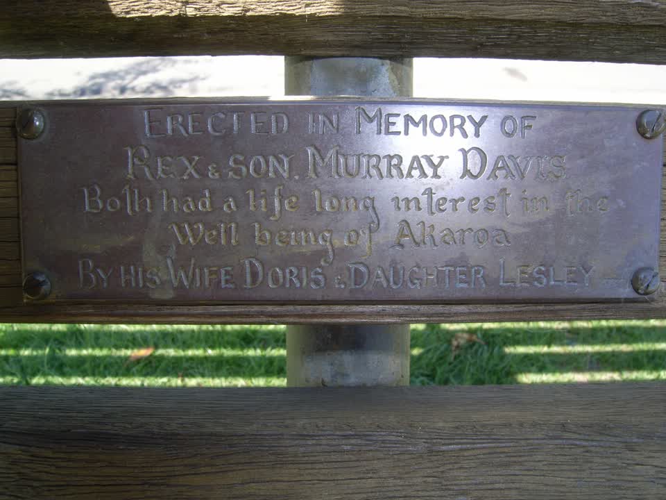 the register’s photograph of the plaque at Akaroa Recreation Ground
