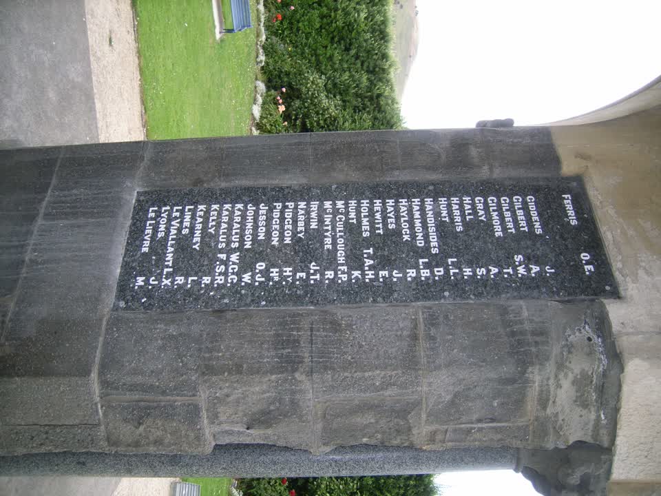 the register’s photograph of the plaque at Akaroa War Memorial