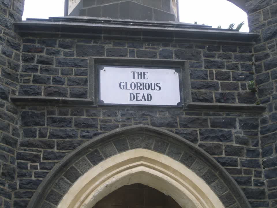 the register’s photograph of the plaque at Akaroa War Memorial