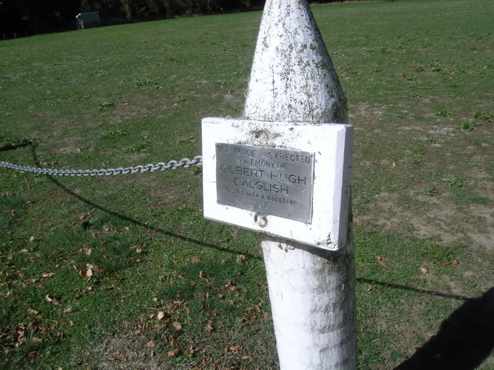the register’s photograph of the plaque at Le Bons Bay Domain
