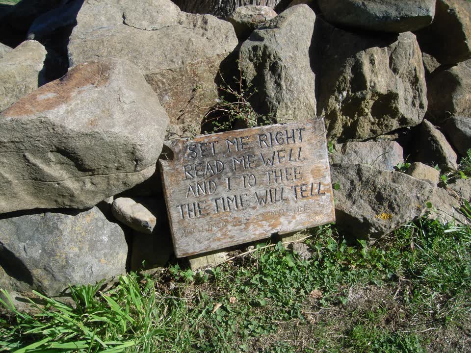 the register’s photograph of the plaque at Akaroa Heritage Park