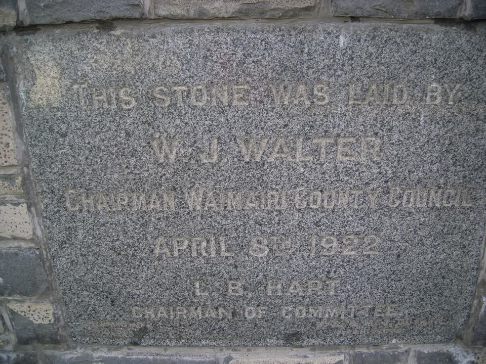 the register’s photograph of the plaque at Papanui Memorial Reserve