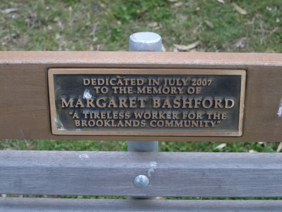 the register’s photograph of the plaque at Brooklands Domain