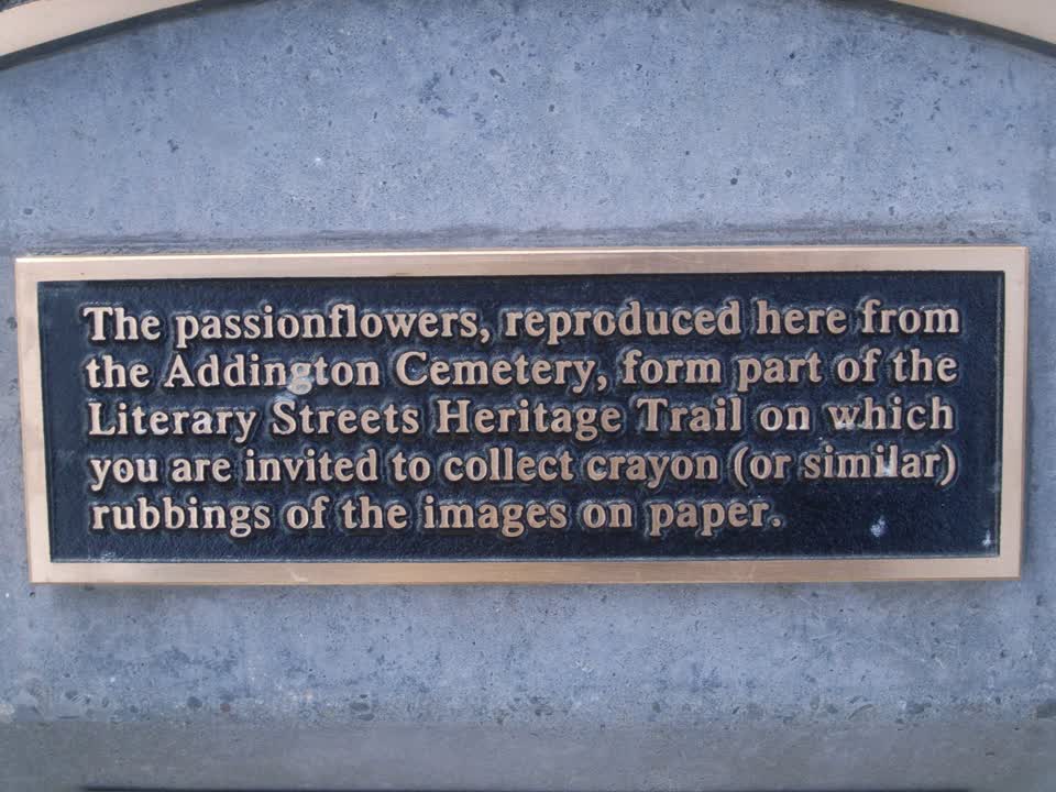 the register’s photograph of the plaque at Ruskin Reserve