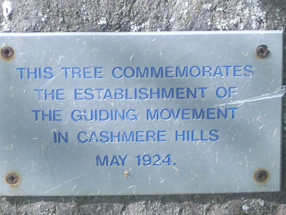 the register’s photograph of the plaque at Cashmere Village Green