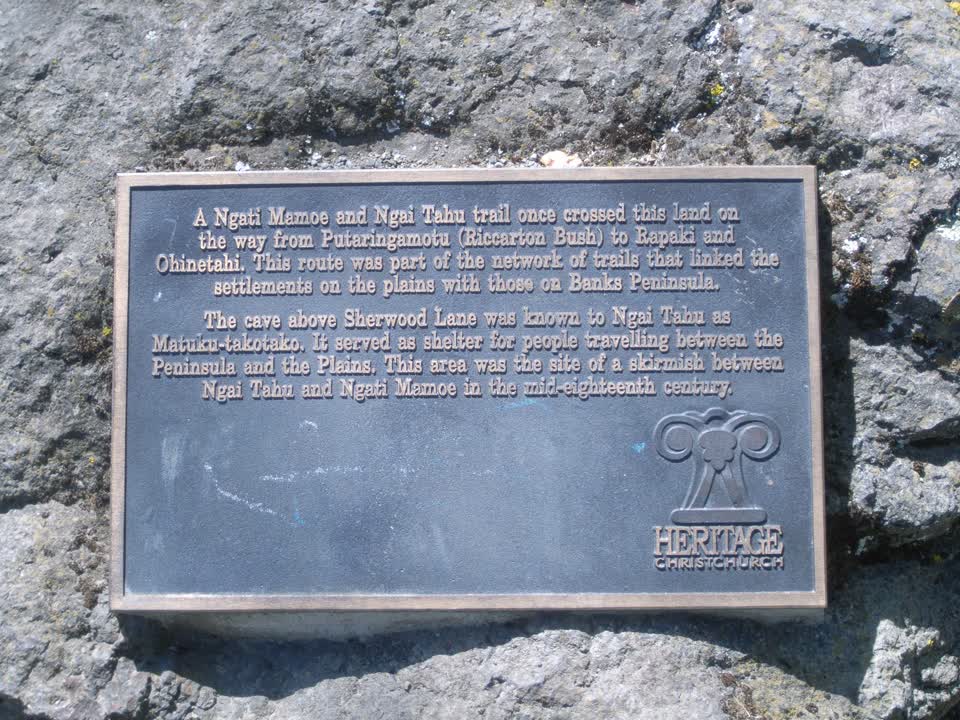 the register’s photograph of the plaque at Cashmere Village Green