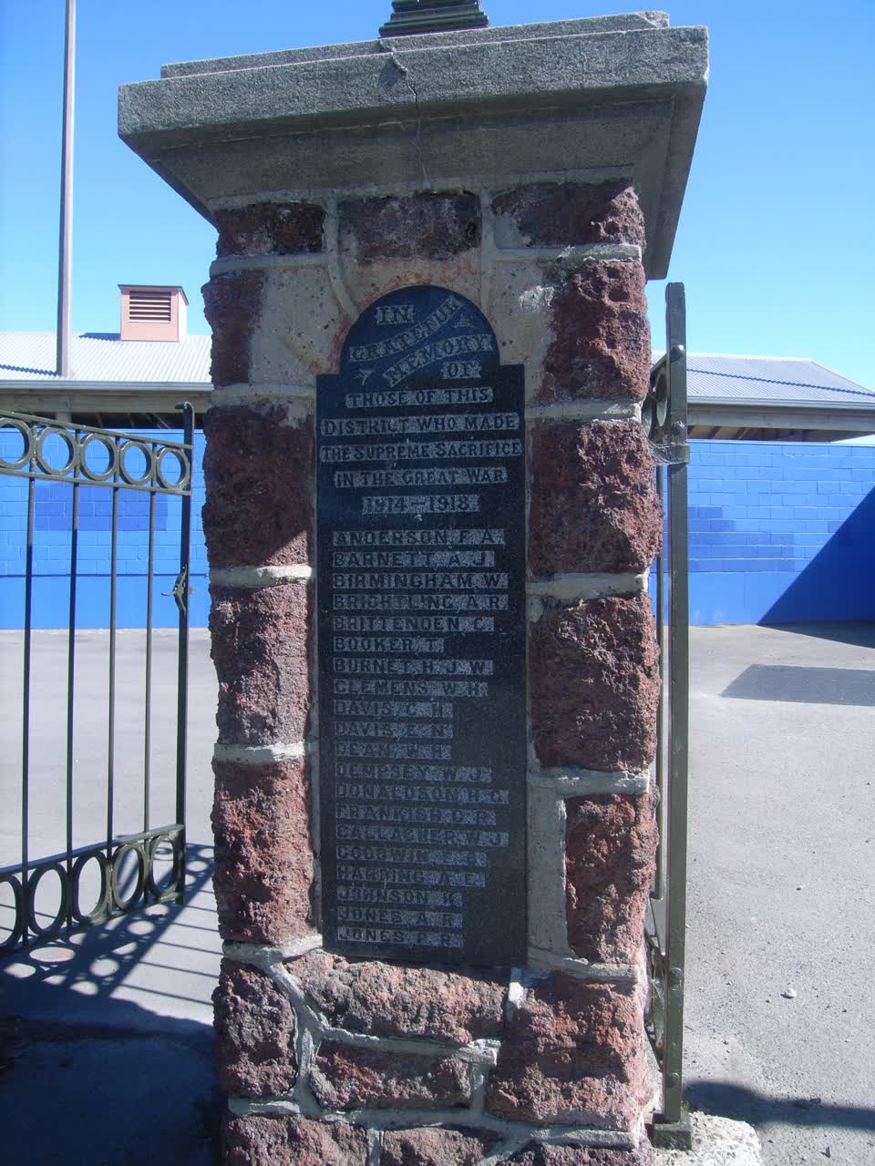 the register’s photograph of the plaque at Waltham Park