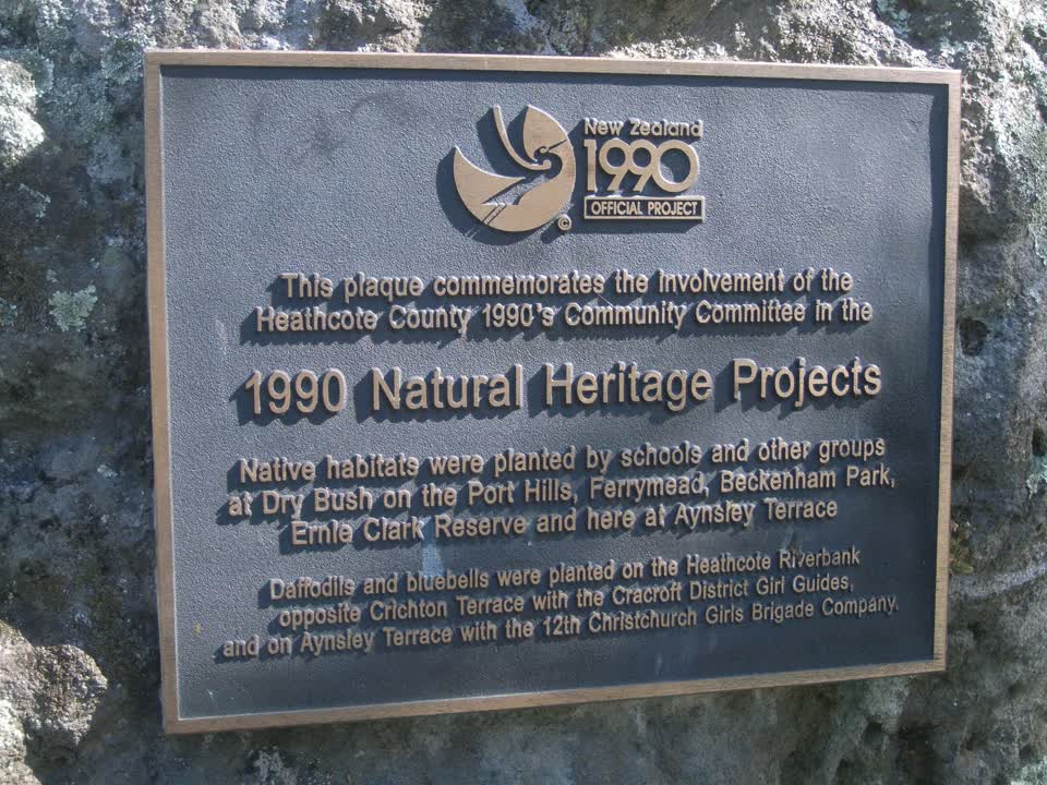 the register’s photograph of the plaque at Natural Heritage Project Monum