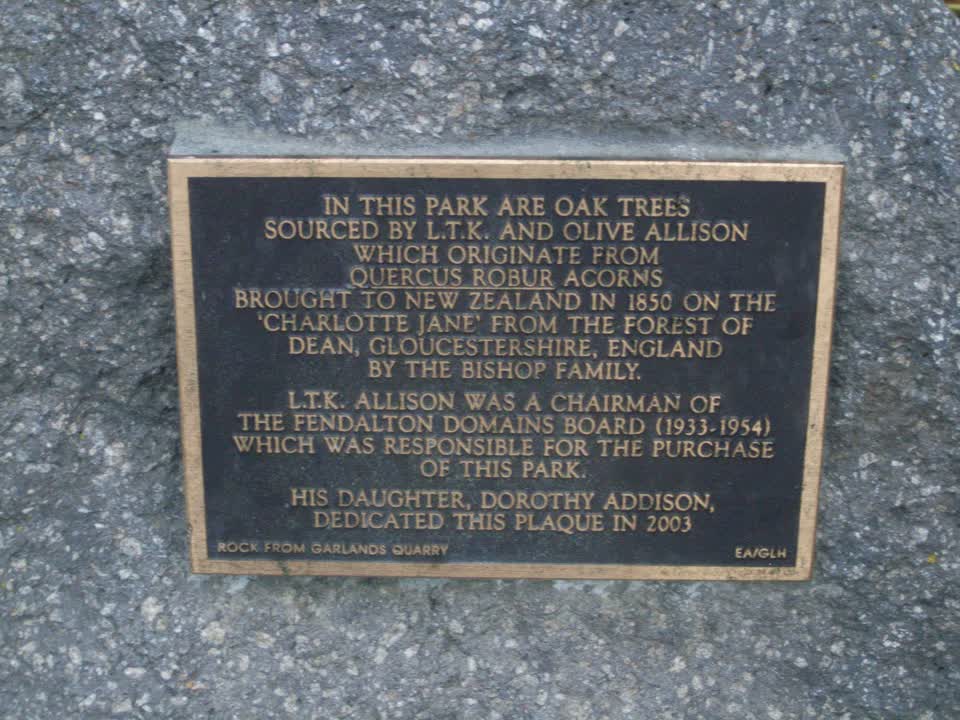 the register’s photograph of the plaque at Ltk Allison Memorial