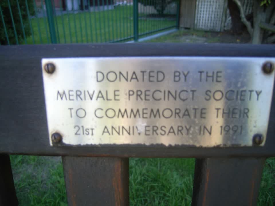 the register’s photograph of the plaque at Merivale Village Green