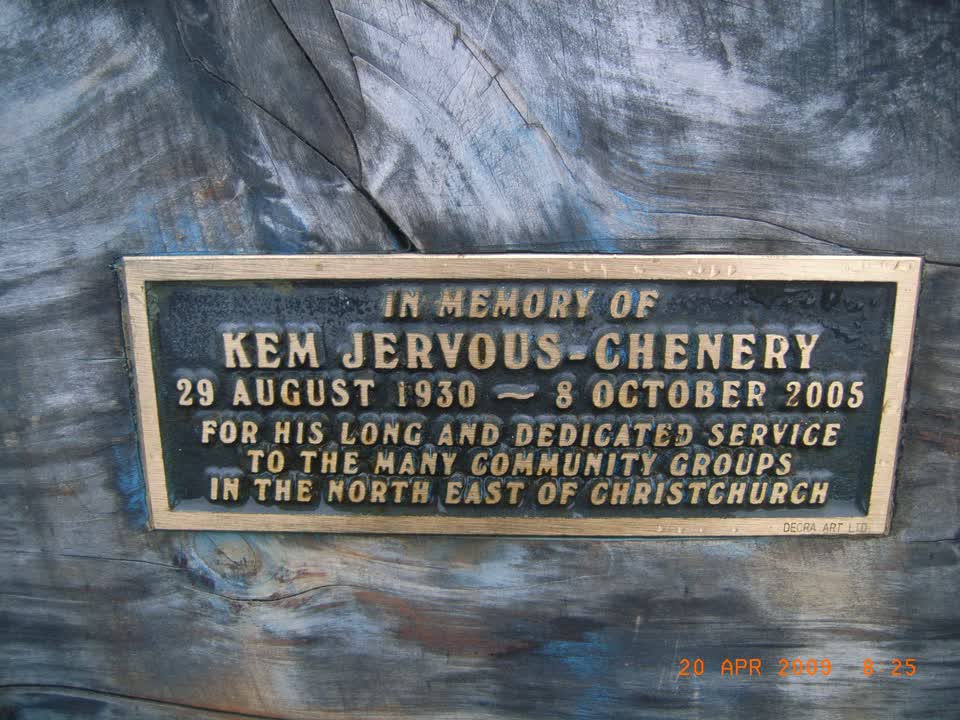 the register’s photograph of the plaque at Broadhaven Reserve