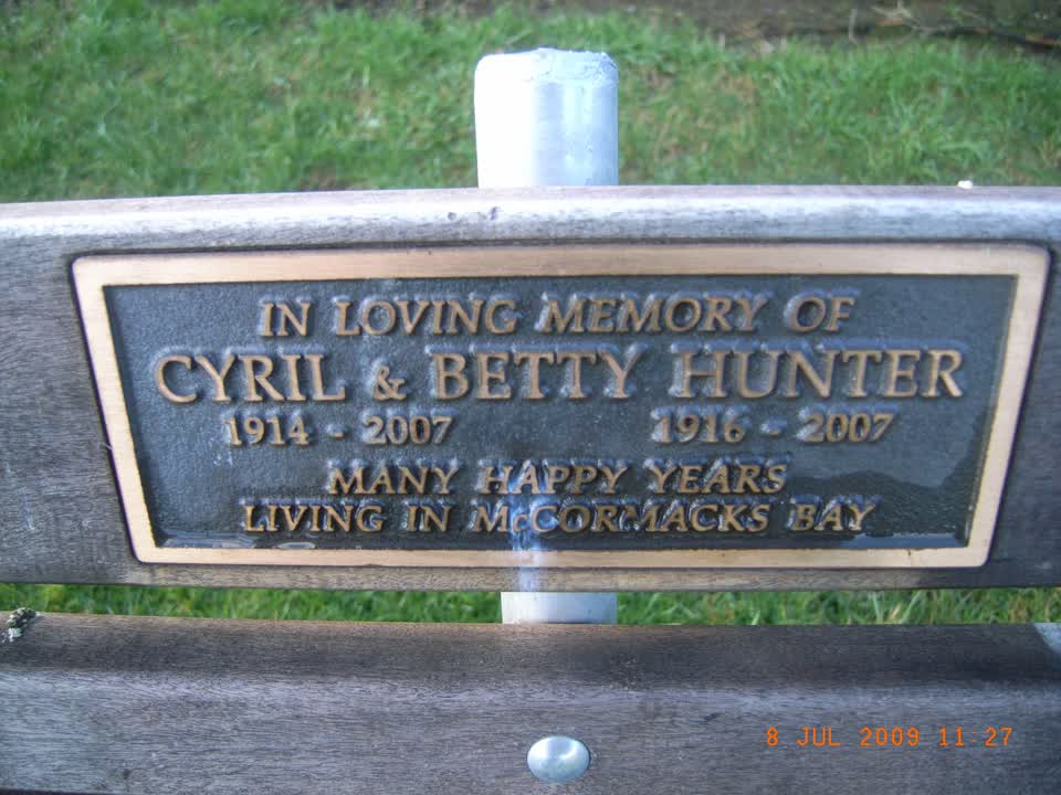 the register’s photograph of the plaque at Mccormacks Bay